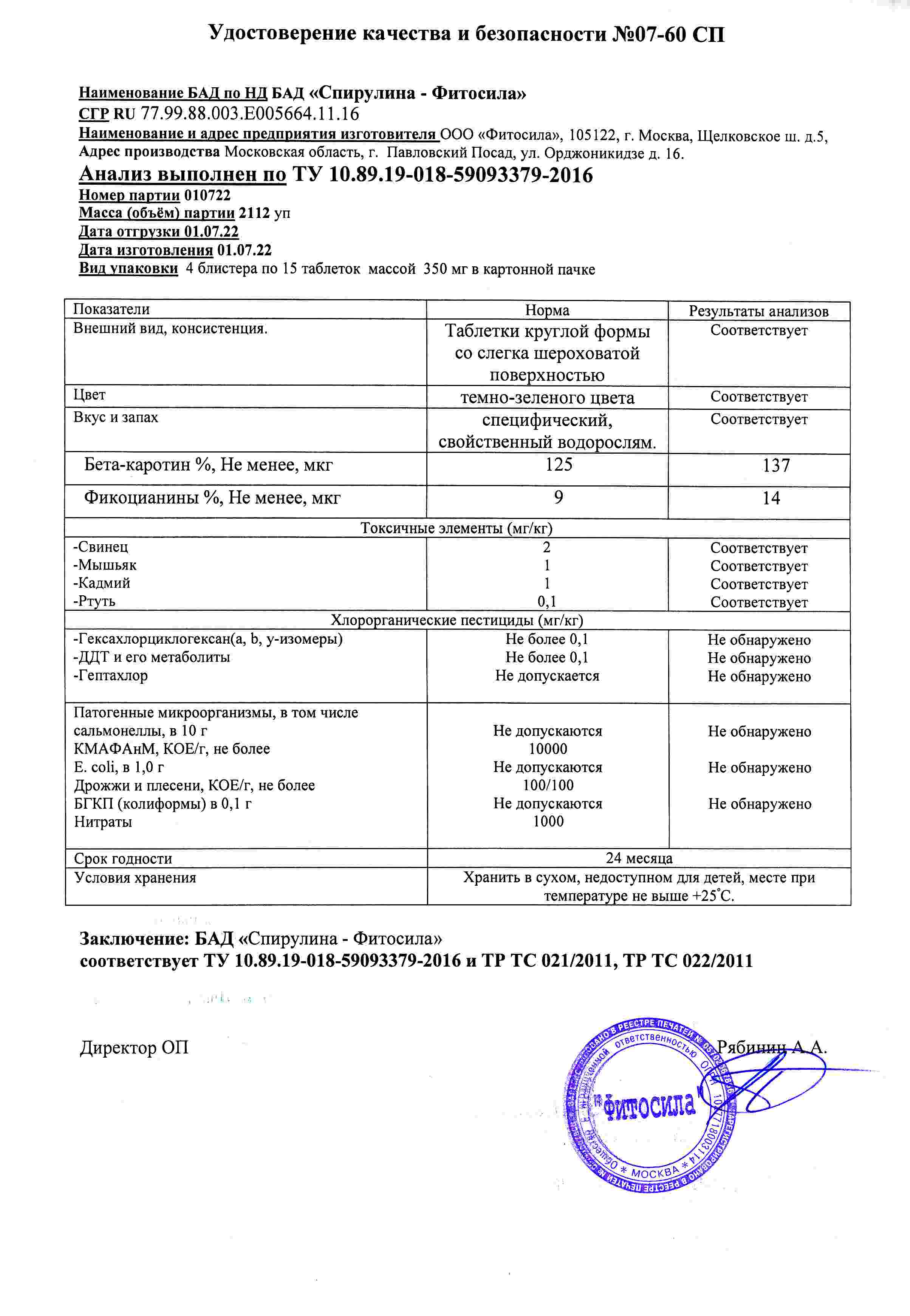 Паспорт №010722